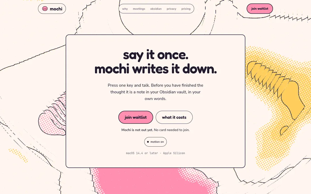 Mochi, its live page
